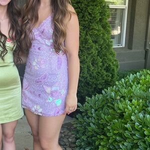 Lulus Lavender Sequin dress